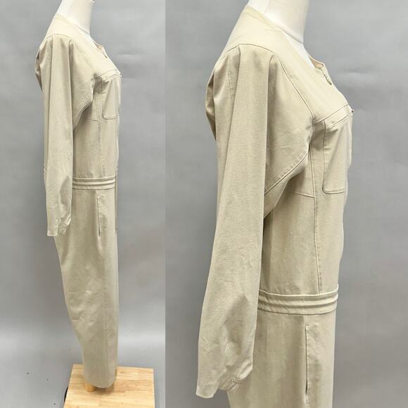 Lululemon Ventlight Zippered Utility Long Sleeve Jumpsuit in Trench-Tan Size 6 - Picture 2 of 12